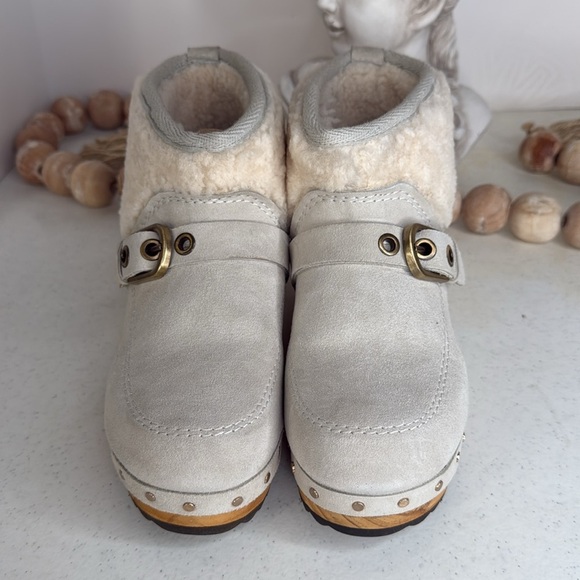 Free People Oak Clog Boots Dusty Bunny Sz 7.5 - Picture 3 of 12